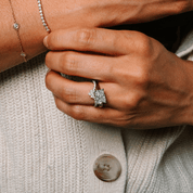Marquise Diamond Crown Chevron Ring