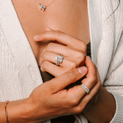 Marquise Diamond Crown Chevron Ring