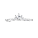 Marquise Diamond Crown Chevron Ring