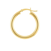 14K gold hoop earring, timeless fine jewelry for everyday wear