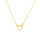 Mini Interlocking Gold Hearts Necklace