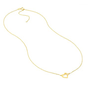 Mini Interlocking Gold Hearts Necklace