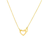 Mini Interlocking Gold Hearts Necklace