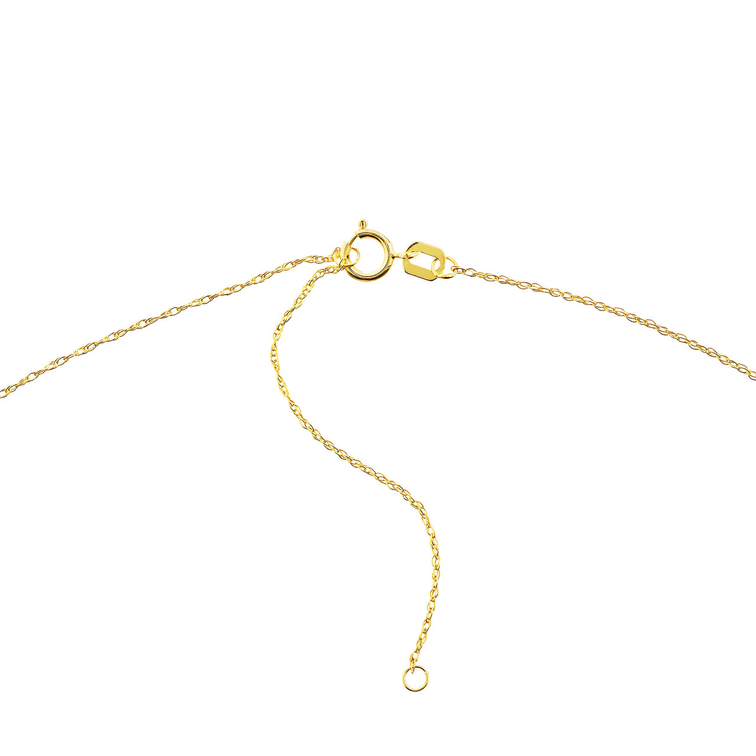 14K gold chain necklace with adjustable clasp and extender, fine jewelry for everyday wear