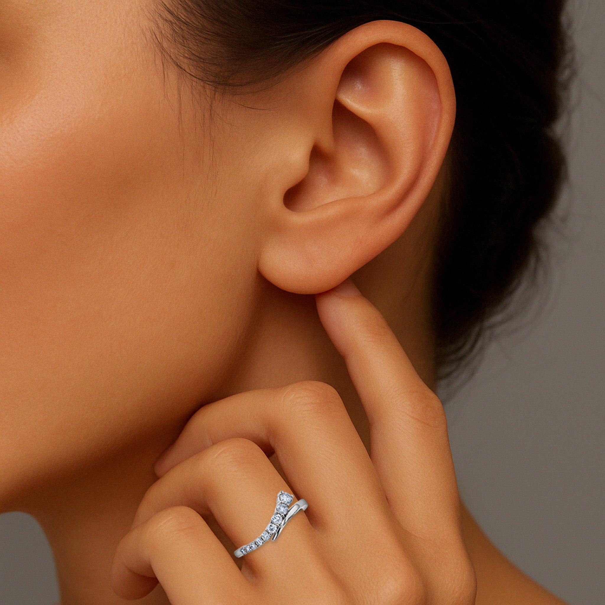 Pavé Diamond Bypass Ring