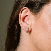 Twist Diamond Hoop Earrings