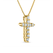 Petite Diamond Cross Necklace