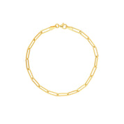 14K gold figaro chain necklace with secure clasp, timeless fine jewelry for everyday wear