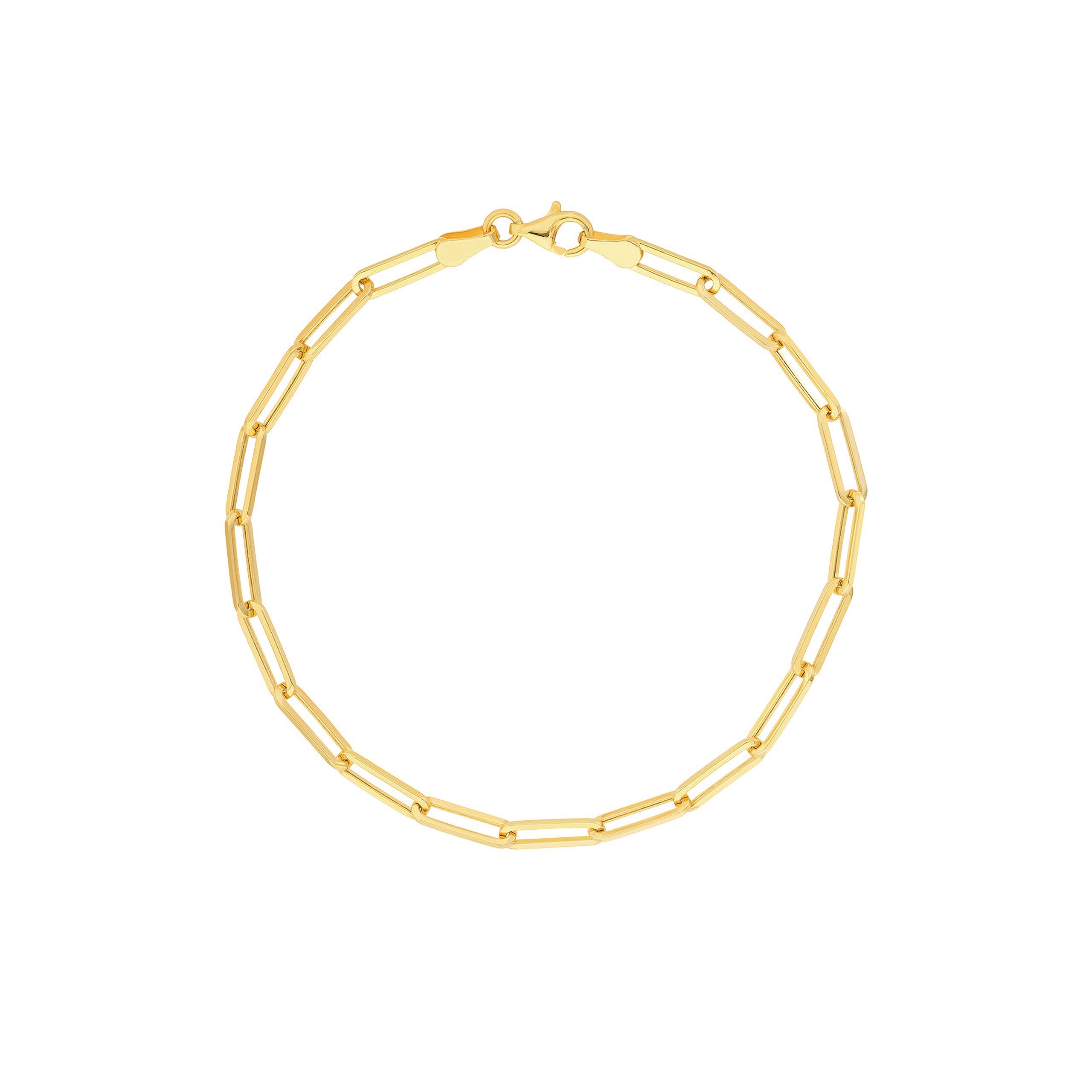 14K gold figaro chain necklace with secure clasp, timeless fine jewelry for everyday wear