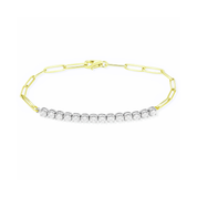 Paperclip Diamond Tennis Bracelet