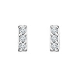 Pavé Diamond Bar Stud Earrings