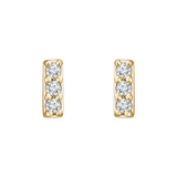 Pavé Diamond Bar Stud Earrings