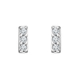 Pavé Diamond Bar Stud Earrings