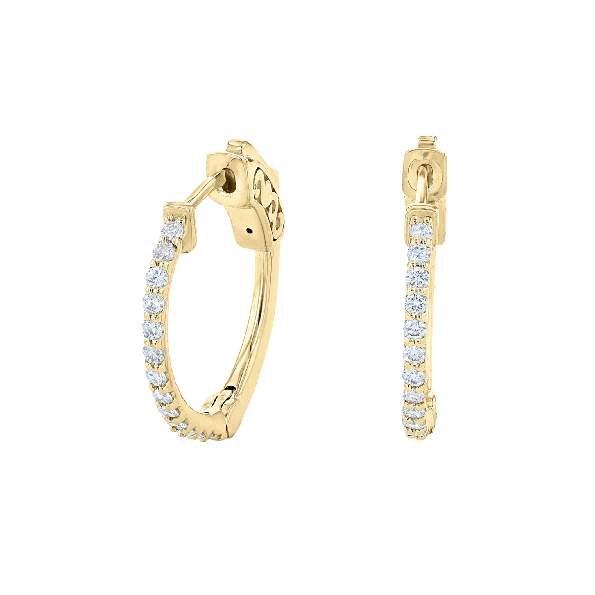 Pavé Diamond Small Hoop Earrings