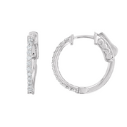 Pavé Diamond Small Hoop Earrings - Iris + Mill