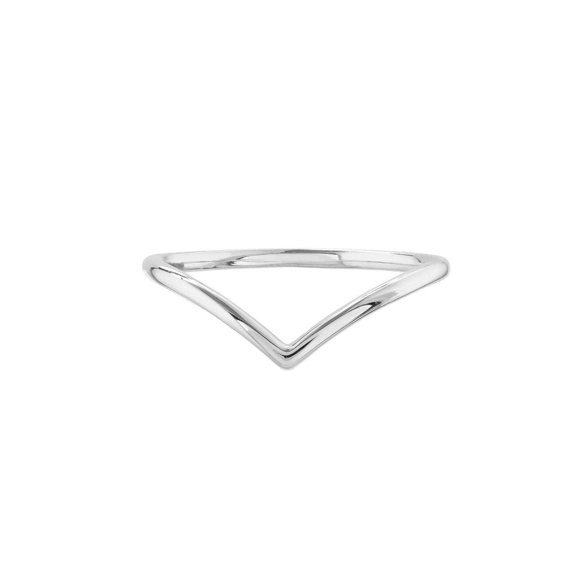Petite Chevron Stackable Ring