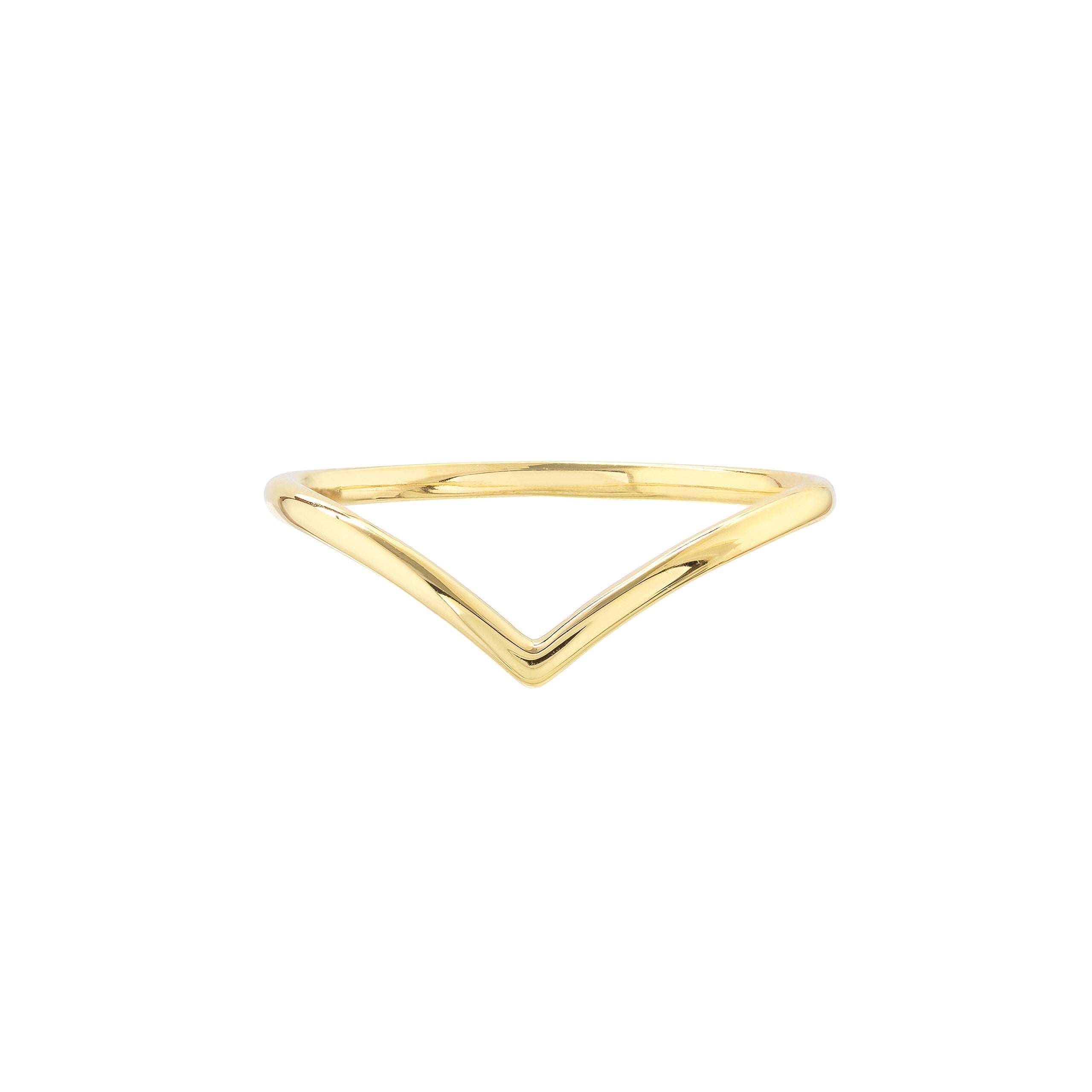 Petite Chevron Stackable Ring - Iris + Mill