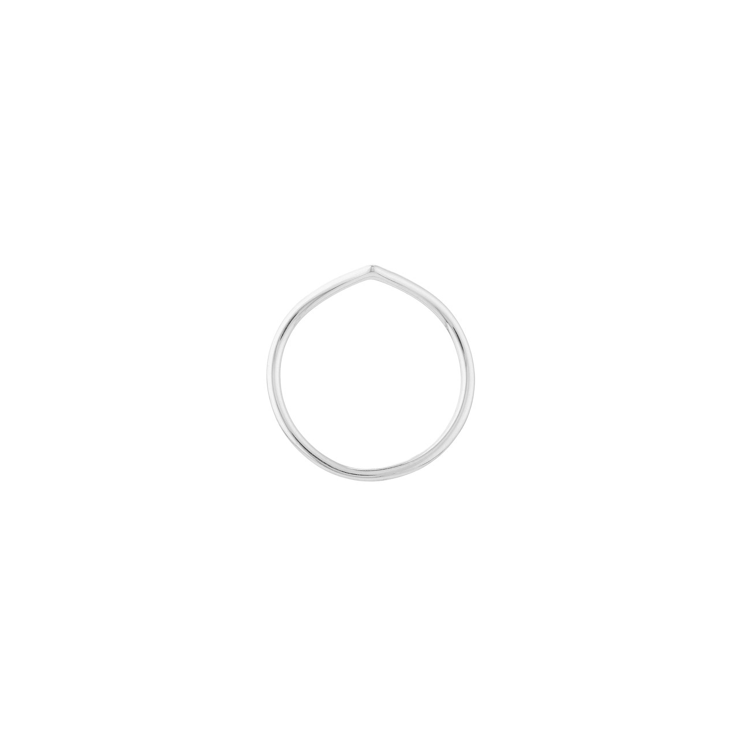 Petite Chevron Stackable Ring - Iris + Mill