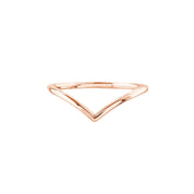 Petite Chevron Stackable Ring - Iris + Mill