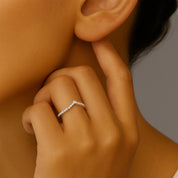 Petite Diamond Chevron Ring