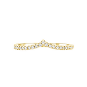 14K gold diamond eternity ring with wavy band design, timeless fine jewelry for everyday wear
