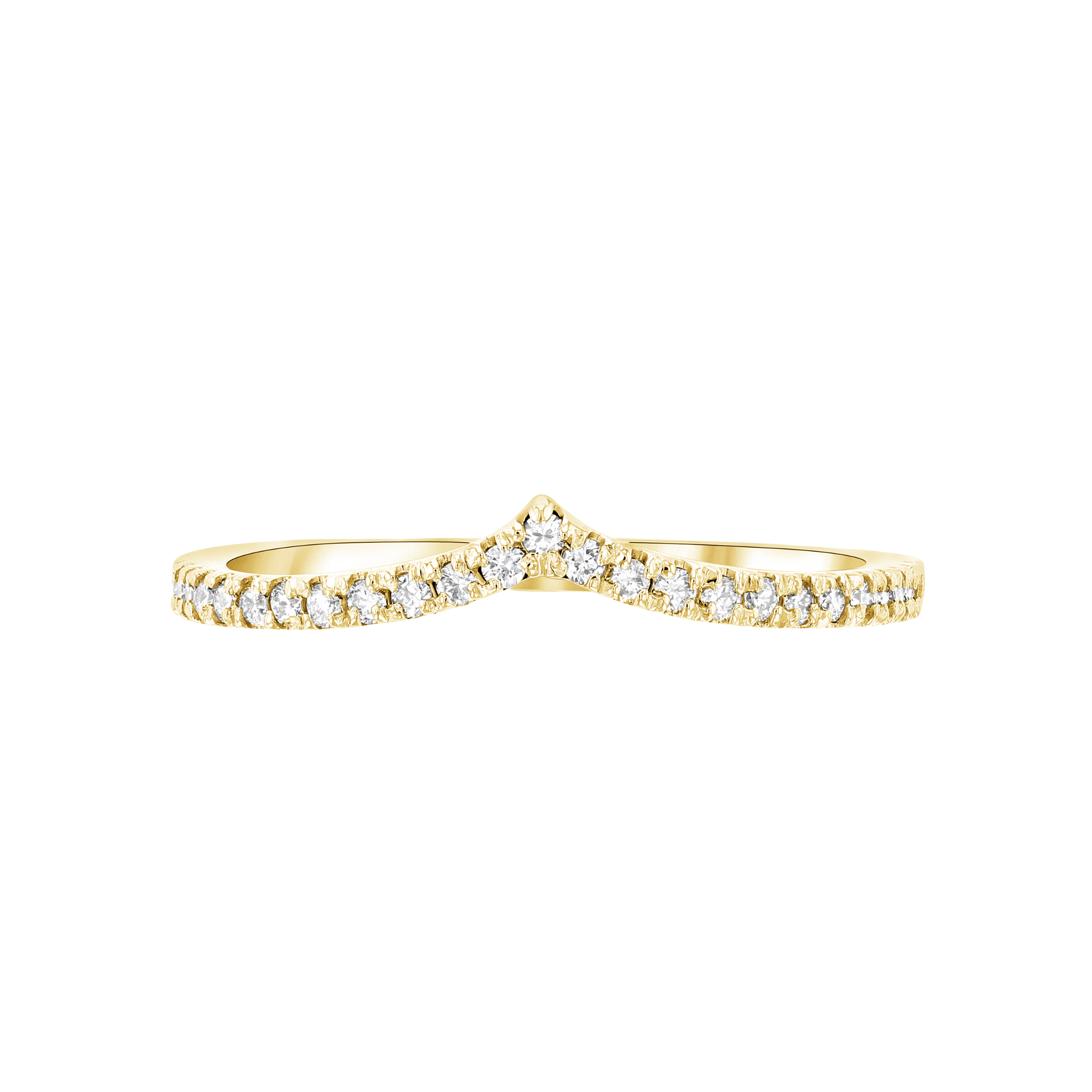 14K gold diamond eternity ring with wavy band design, timeless fine jewelry for everyday wear