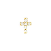 Petite Diamond Cross Stud Earrings