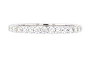 Petite Diamond Wedding Ring in 14k White Gold