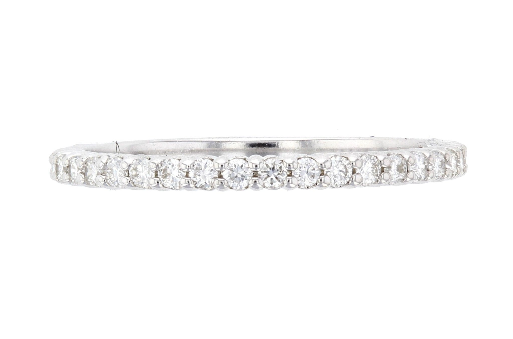 Petite Diamond Wedding Ring in 14k White Gold