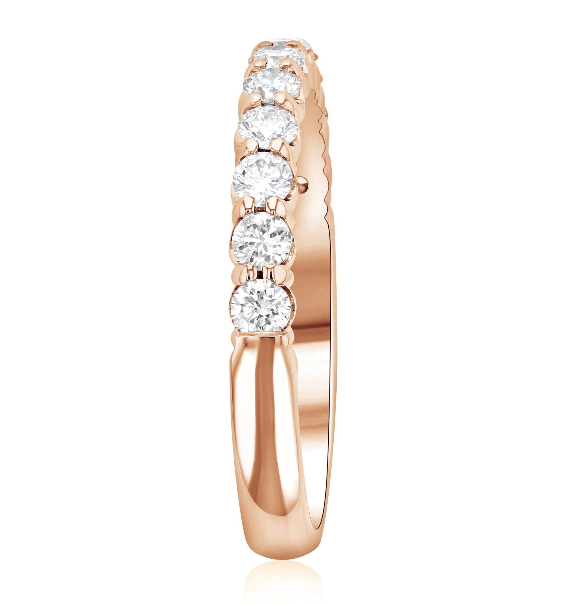 Petite Floating Diamond Wedding Ring in 14k Rose Gold (0.55 ct. tw.)