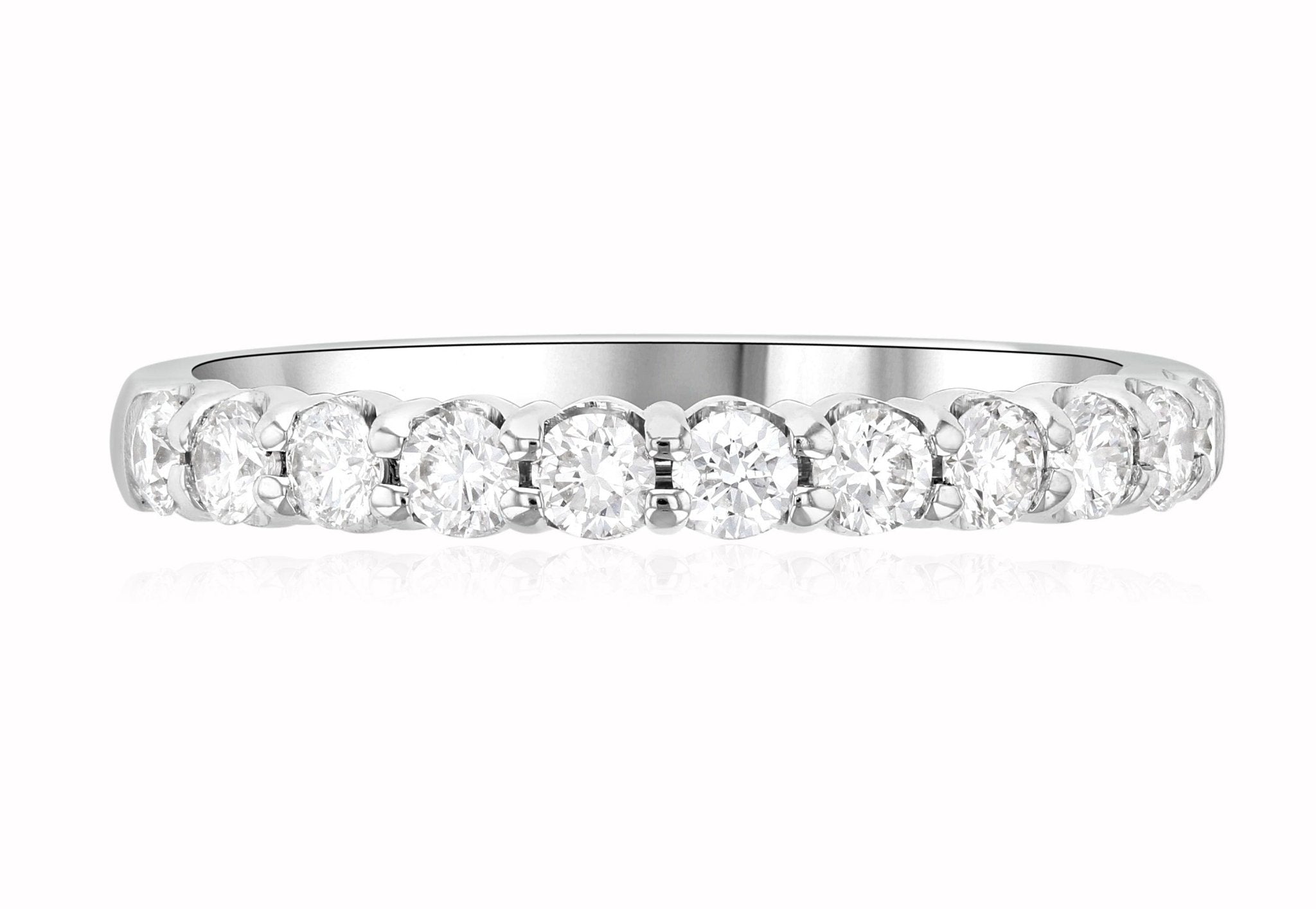 Petite Floating Diamond Wedding Ring in 14k White Gold (0.55 ct. tw.)