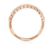 Petite Milgrain Halo Diamond Wedding Ring in 14k Rose Gold (0.27 ct. tw.)
