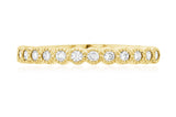 Petite Milgrain Halo Diamond Wedding Ring in 14k Yellow Gold (0.27 ct. tw.)