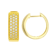 Petite Pavé Diamond Huggies
