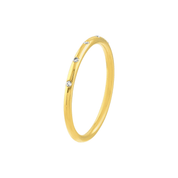 Petite Stationed Bezel Diamond Ring