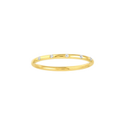 14K gold ring with five diamond accents, timeless fine jewelry for everyday wear
