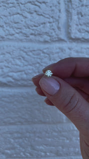 Round Diamond Stud Earrings in 14k Rose Gold