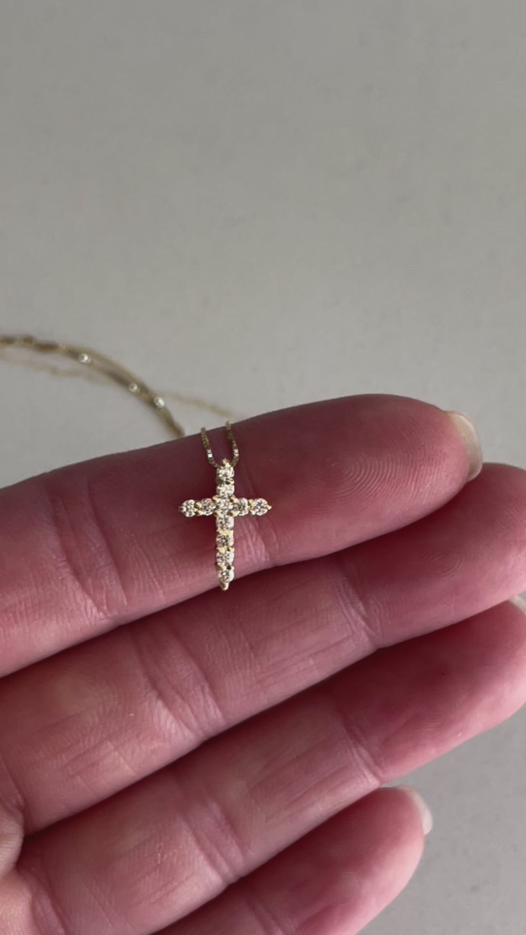Petite Diamond Cross Necklace