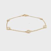 Stationed Bezel Set Diamond Bracelet