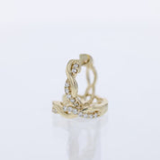 Twisted Vine Diamond Hoop Earrings
