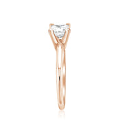 Princess Cut Diamond Solitaire Engagement Ring in 14k Rose Gold
