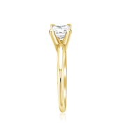 Princess Cut Diamond Solitaire Engagement Ring in 14k Yellow Gold