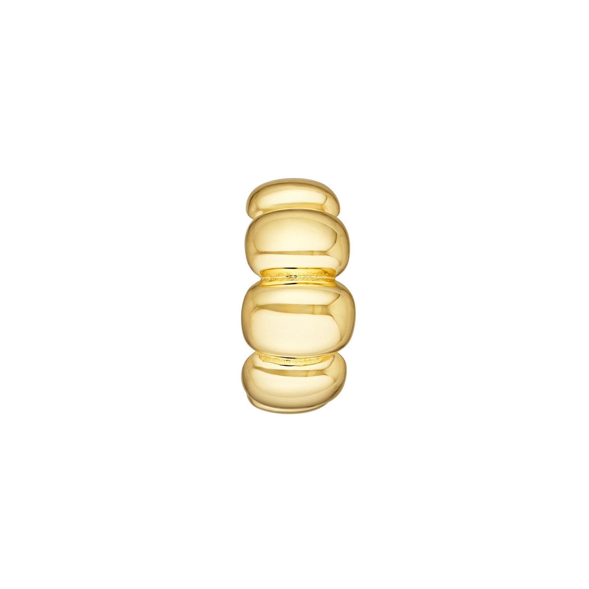 Puffy J-Hoop Huggie Earrings