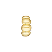 14K gold bead charm with stacked rounded design, perfect for everyday fine jewelry