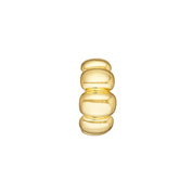 Puffy J-Hoop Huggie Earrings - Iris + Mill