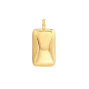14K gold pendant with sleek, sculpted design for everyday fine jewelry