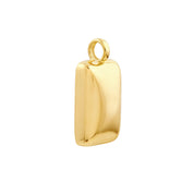 Polished 14K gold pendant with smooth, sculpted design for everyday fine jewelry