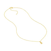 Puffy Teardrop Pendant Necklace