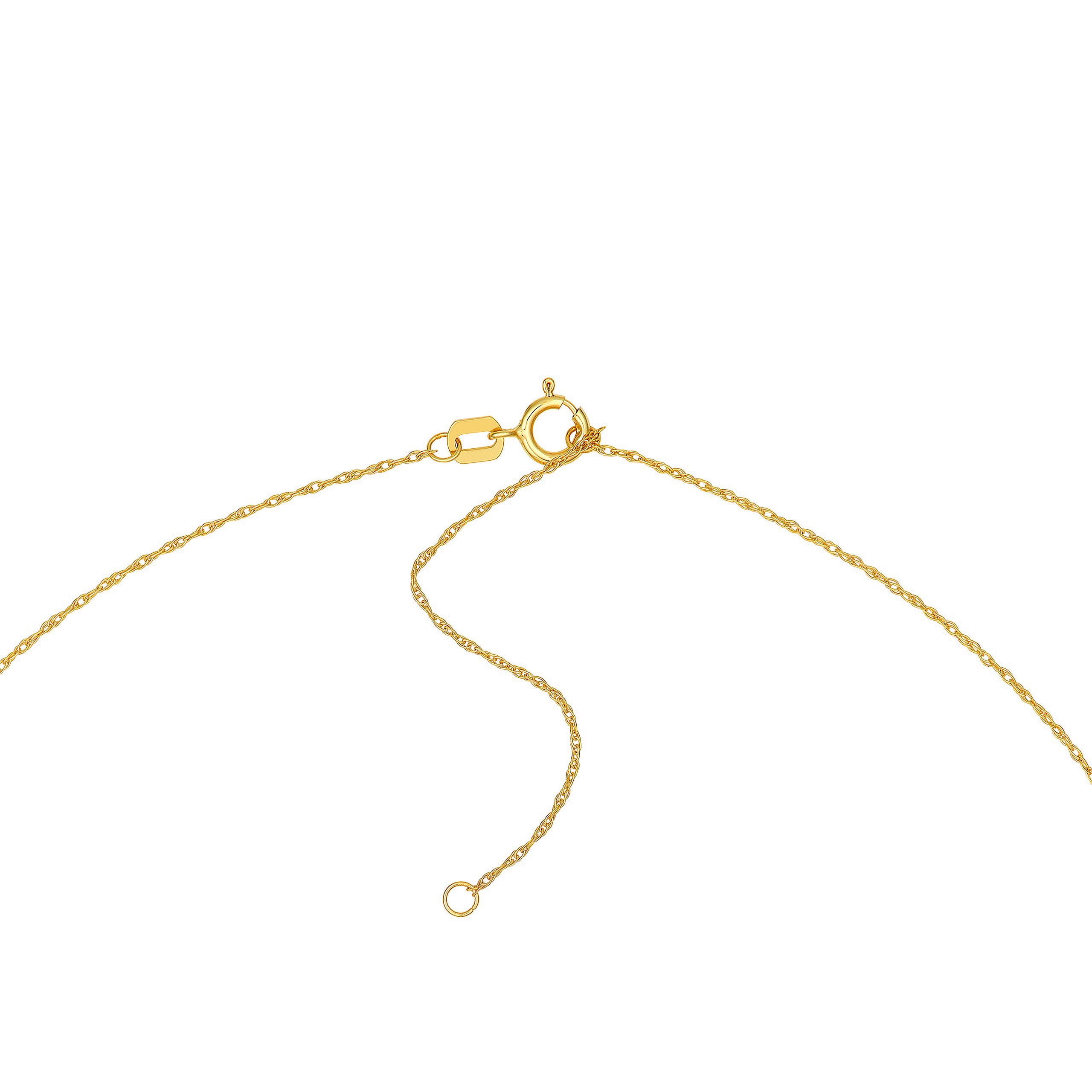 14K gold necklace chain with lobster clasp and adjustable extender, fine jewelry for everyday wear