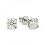 Round Natural Diamond Stud Earrings